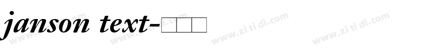 janson text字体转换